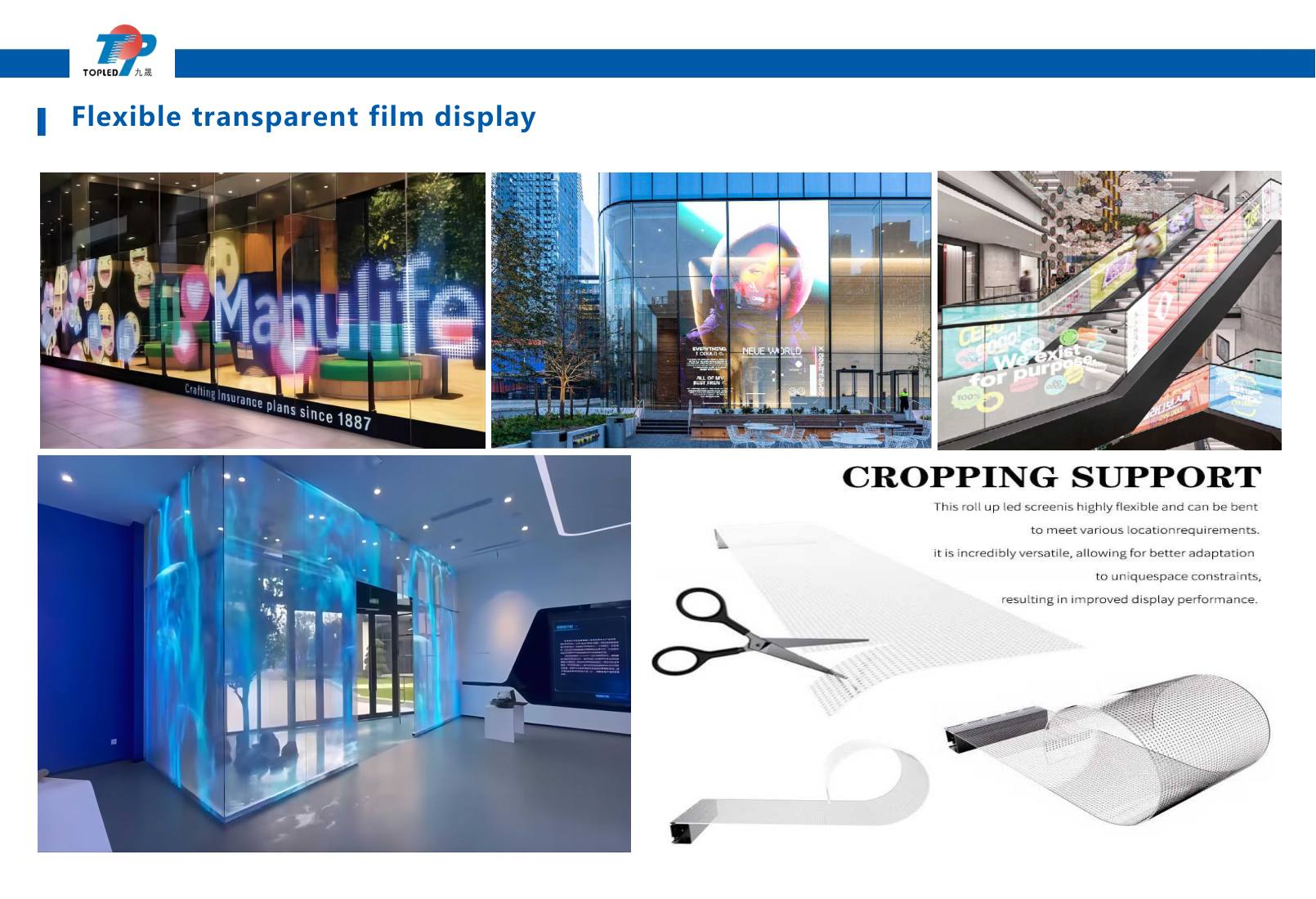Flexible transparent film display