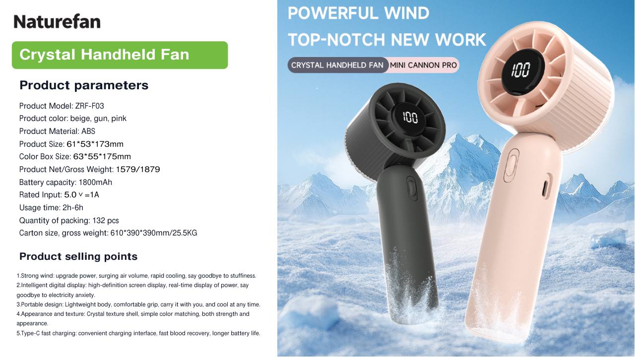 Crystal Portátil Fan