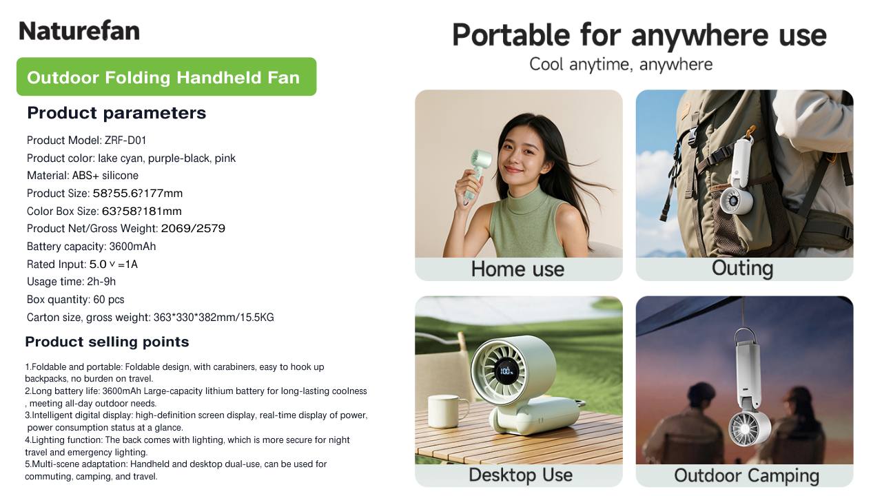Outdoor Folding Portátil Fan