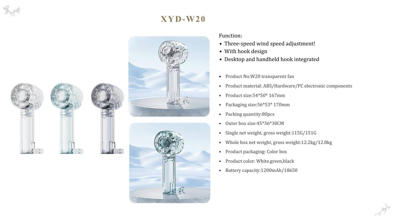 Modelo:W20 transparent fan