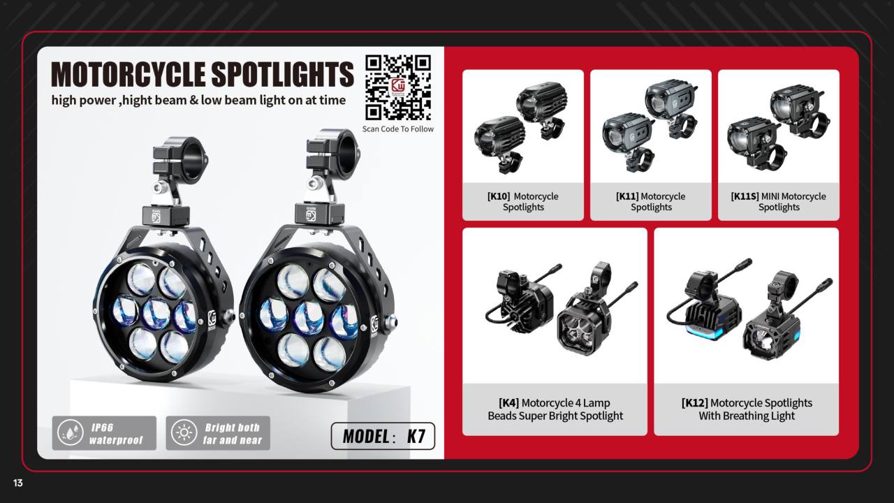 MOTORCYCLE SPOTLIGHTS ;;